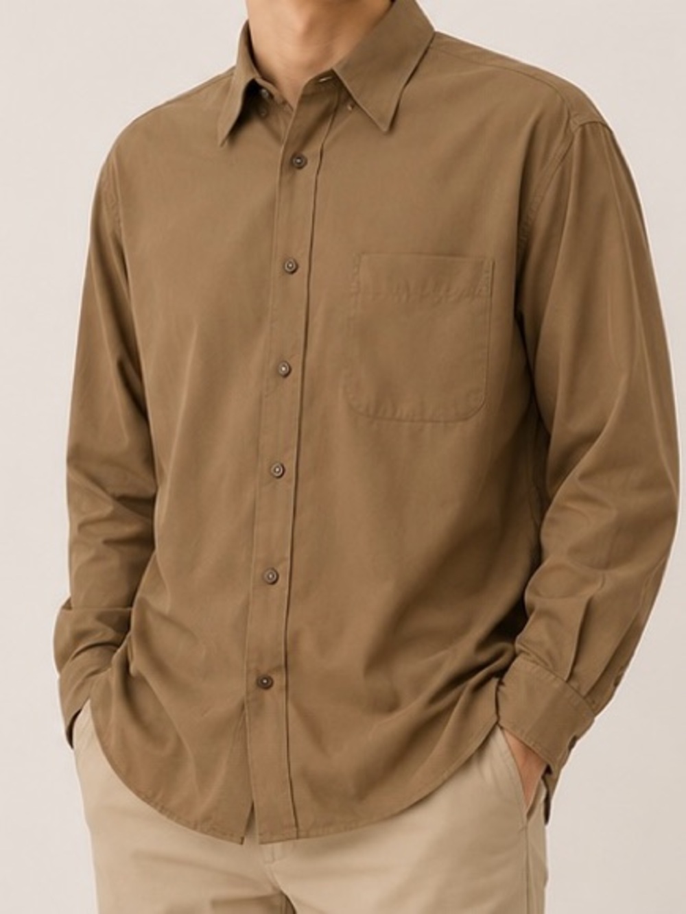John W. Nordstrom Tan Button-Down Shirt